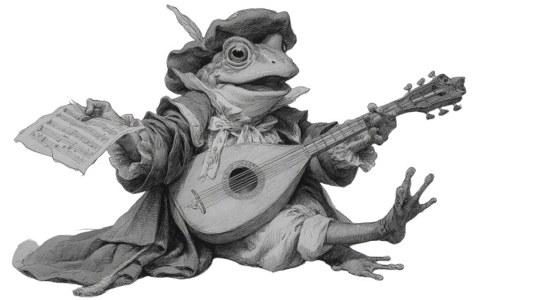 Frog Troubadour V2 Vinyl Car Decal Sticker – Waterproof & UV-Resistant 