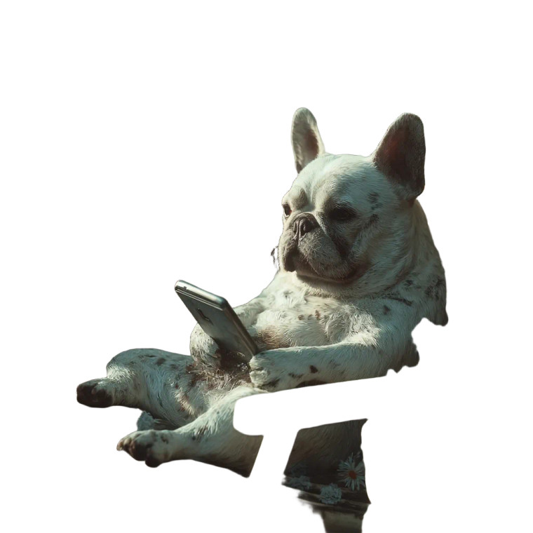 Calling French Bulldog Vinyl Car Decal Sticker – Waterproof & UV-Resistant 