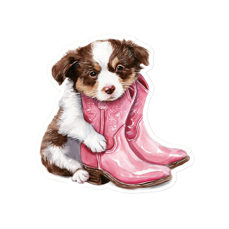 Cute Puppy Sticker V2 Vinyl Car Decal Sticker – Waterproof & UV-Resistant 