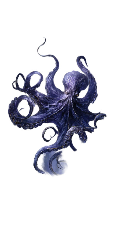 Bioluminescent Octopus V2 Vinyl Car Decal Sticker – Waterproof & UV-Resistant 