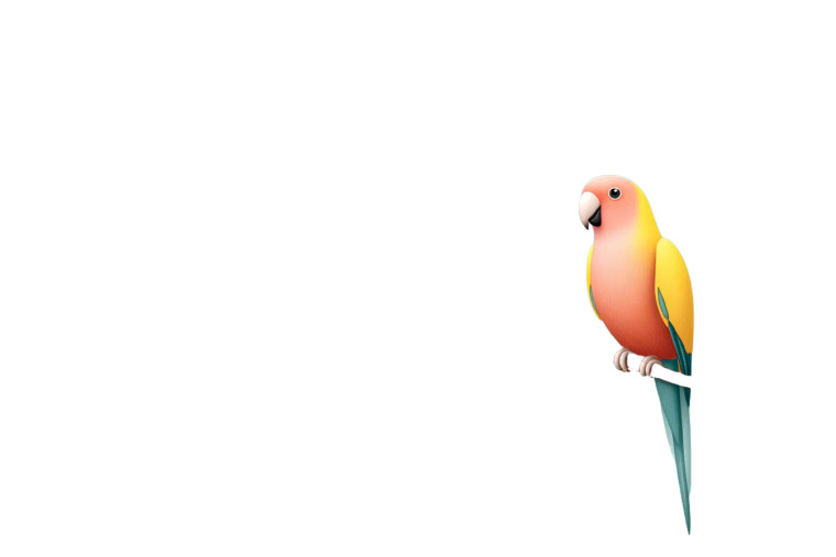 Colorful Cartoon Parrot V3 Vinyl Car Decal Sticker – Waterproof & UV-Resistant 