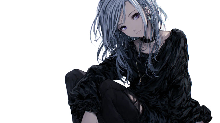 Gothic Anime Girl V39 Vinyl Car Decal Sticker – Waterproof & UV-Resistant 