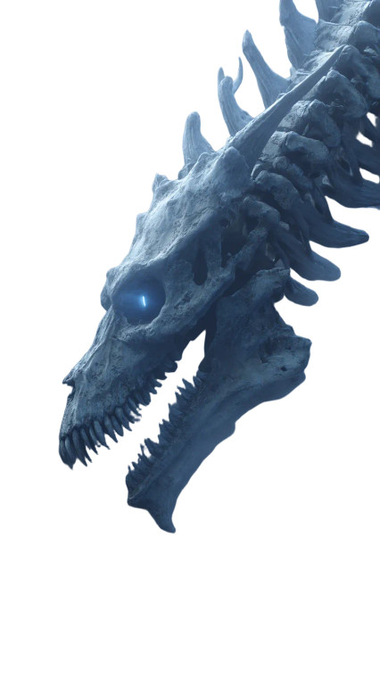 Skeletal Dragon Vinyl Car Decal Sticker – Waterproof & UV-Resistant 