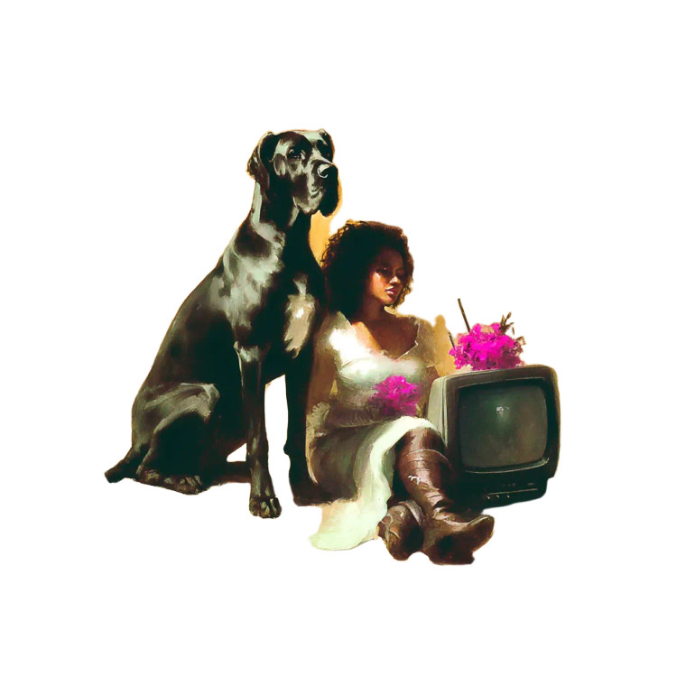 Great Dane And Woman Vinyl Car Decal Sticker – Waterproof & UV-Resistant 