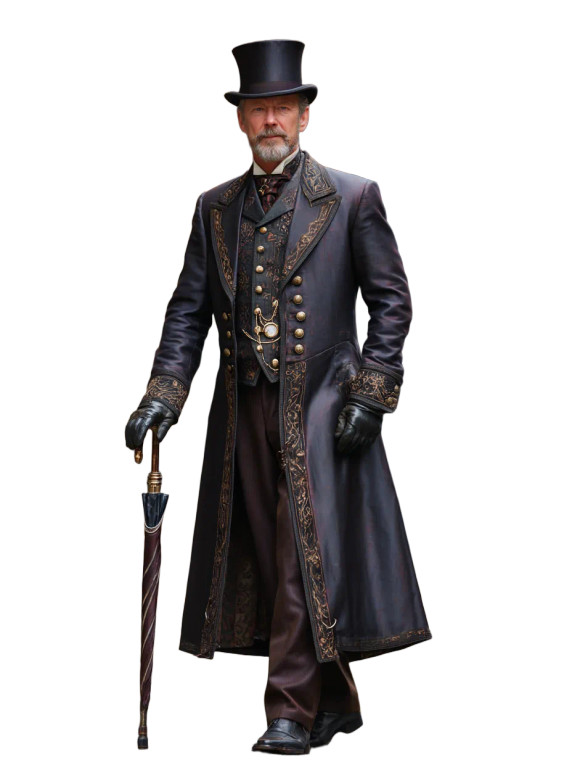 Steampunk Gentleman V9 Vinyl Car Decal Sticker – Waterproof & UV-Resistant 