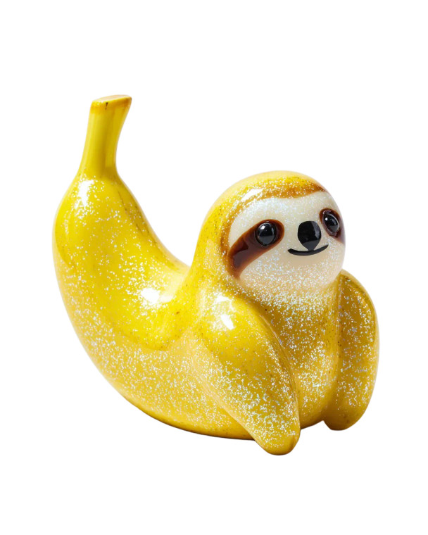 Yellow Banana Sloth Vinyl Car Decal Sticker – Waterproof & UV-Resistant 