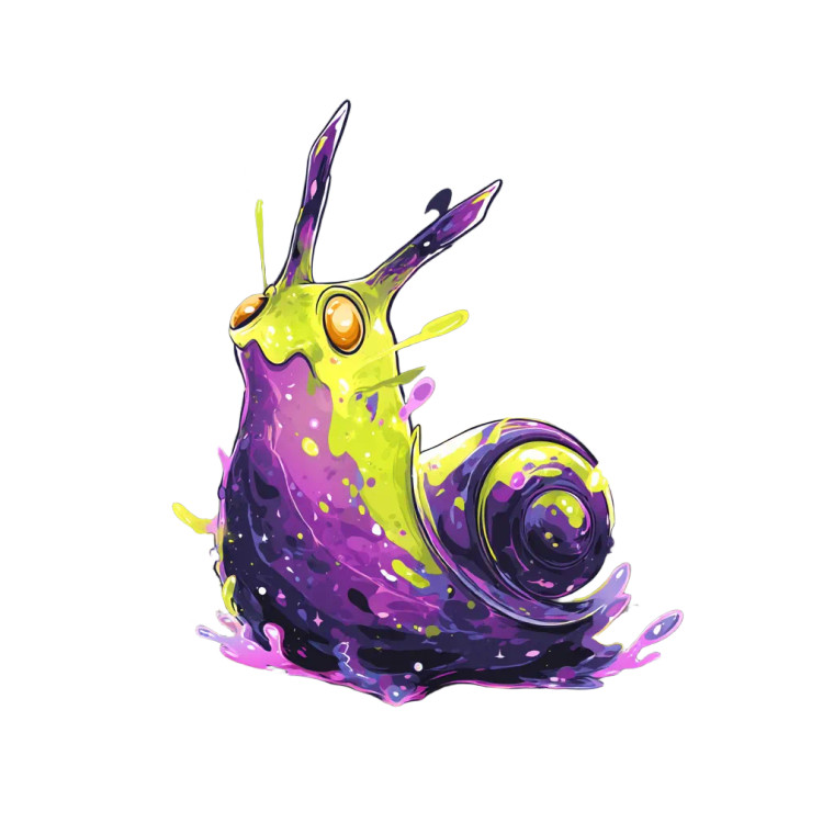 Fantasy Slug Creature Vinyl Car Decal Sticker – Waterproof & UV-Resistant 