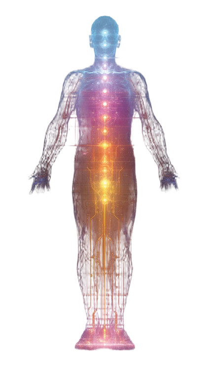 Futuristic Human Chakras Vinyl Car Decal Sticker – Waterproof & UV-Resistant 