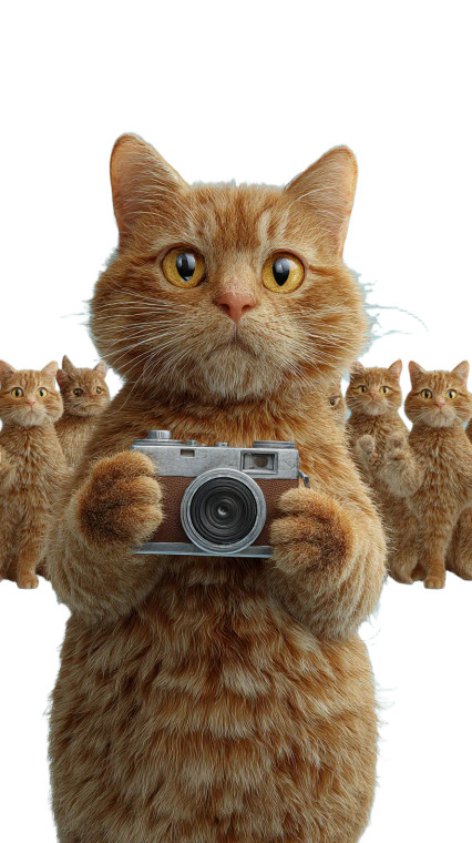 Ginger Cat Photographer Vinyl Car Decal Sticker – Waterproof & UV-Resistant 