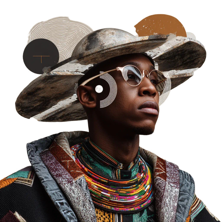 Afrofuturist Portrait V3 Vinyl Car Decal Sticker – Waterproof & UV-Resistant 