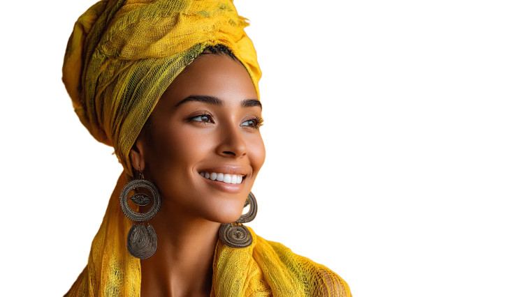 Elegant African Portrait V2 Vinyl Car Decal Sticker – Waterproof & UV-Resistant 