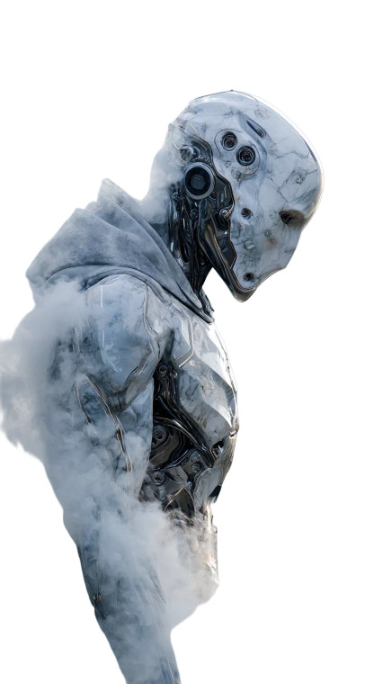 Marble Robotic Figure V2 Vinyl Car Decal Sticker – Waterproof & UV-Resistant 