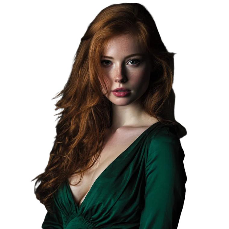 Red-Haired Portrait V2 Vinyl Car Decal Sticker – Waterproof & UV-Resistant 