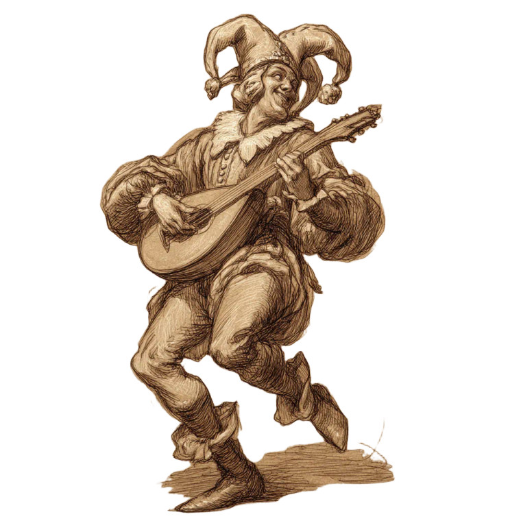 Dancing Jester Vinyl Car Decal Sticker – Waterproof & UV-Resistant 