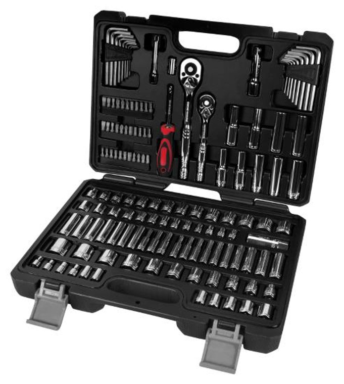 Ultimate 134 Piece Mechanic Tool Set | High Torque 72 Gear Teeth Ratchets | Chrome Vanadium Alloy Steel Construction