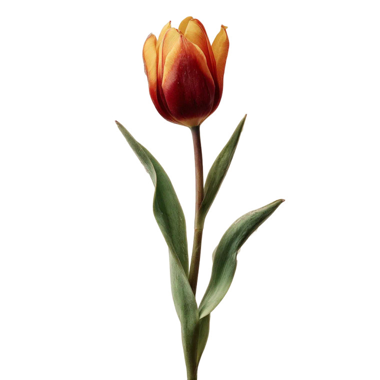Tulip With Stem Vinyl Car Decal Sticker – Waterproof & UV-Resistant 