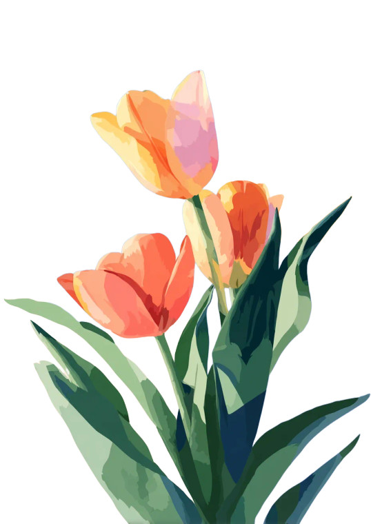 Gradient Tulips Vinyl Car Decal Sticker – Waterproof & UV-Resistant 