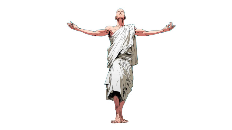 Yoga Toga Man Vinyl Car Decal Sticker – Waterproof & UV-Resistant 