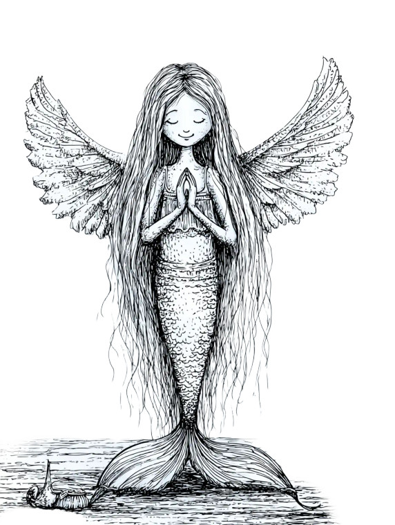 Celestial Mermaid Vinyl Car Decal Sticker – Waterproof & UV-Resistant 