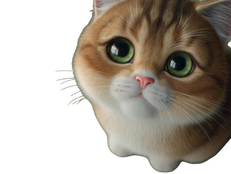 Orange Cartoon Cat V5 Vinyl Car Decal Sticker – Waterproof & UV-Resistant 