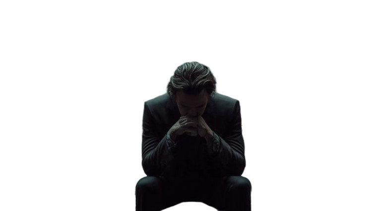 Sad Futuristic Man Vinyl Car Decal Sticker – Waterproof & UV-Resistant 