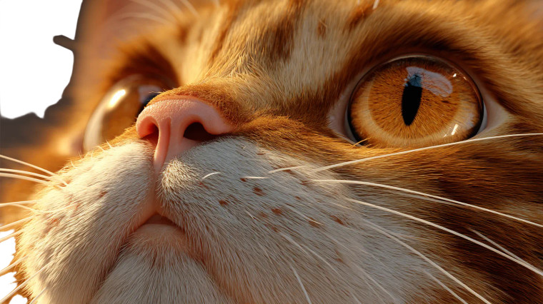 Orange Cartoon Cat V6 Vinyl Car Decal Sticker – Waterproof & UV-Resistant 