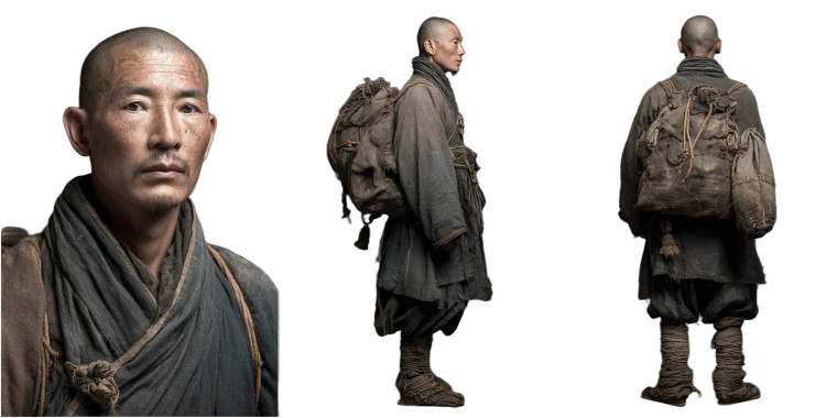 Ancient Buddhist Monk Vinyl Car Decal Sticker – Waterproof & UV-Resistant 