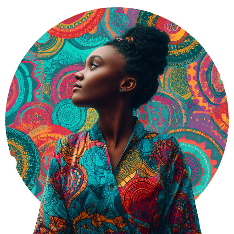African Girl Art Vinyl Car Decal Sticker – Waterproof & UV-Resistant 
