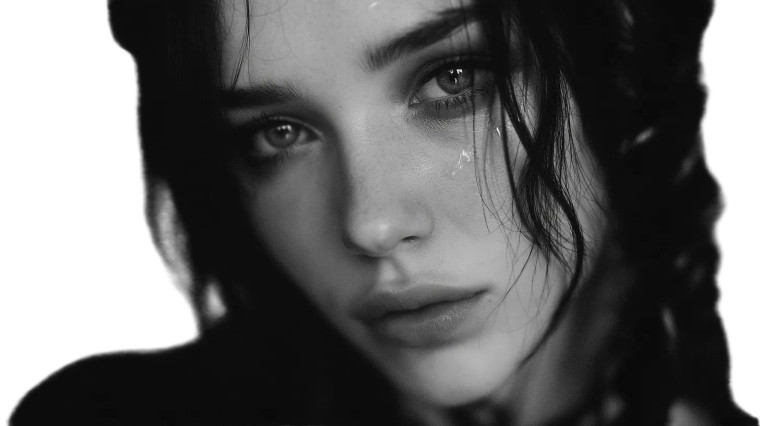 Sad Goth Girl Vinyl Car Decal Sticker – Waterproof & UV-Resistant 