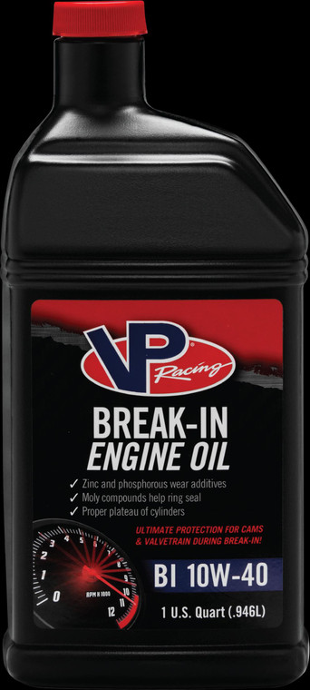 VP Racing Break-In Oil | Enhance Cylinder Plateau | Ultimate Cam Protection | SAE 10W-40