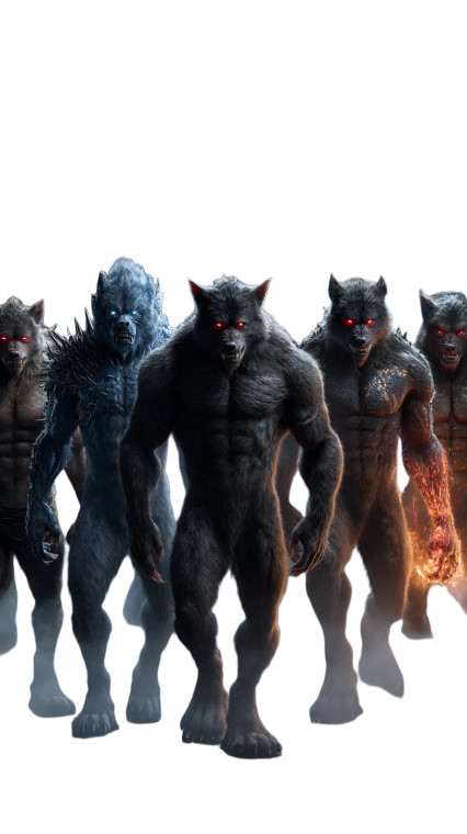 Epic Werewolf Lineup Vinyl Car Decal Sticker – Waterproof & UV-Resistant 