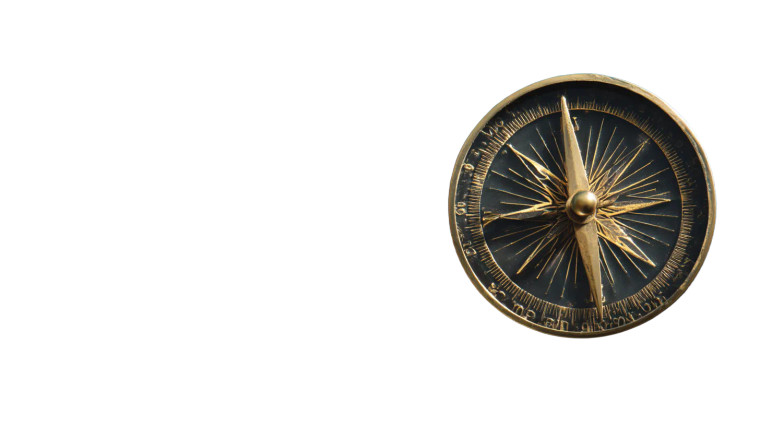 Modern Golden Compass Vinyl Car Decal Sticker – Waterproof & UV-Resistant 