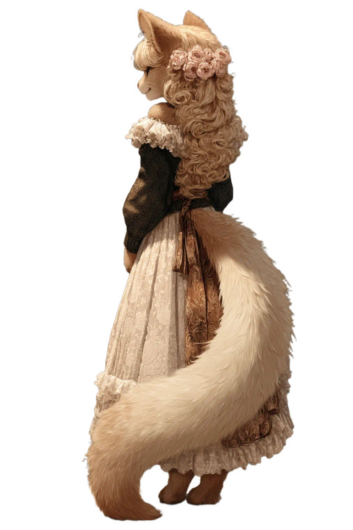 Fluffy Anthro Mother Vinyl Car Decal Sticker – Waterproof & UV-Resistant 