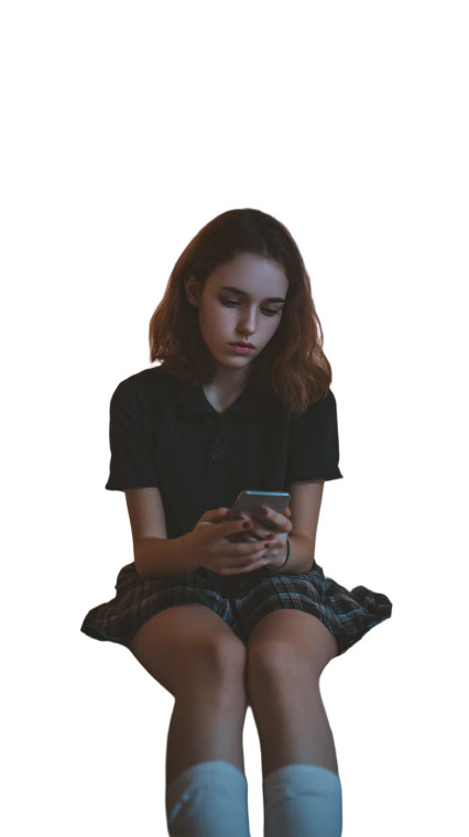 Sad Girl Staring Vinyl Car Decal Sticker – Waterproof & UV-Resistant 