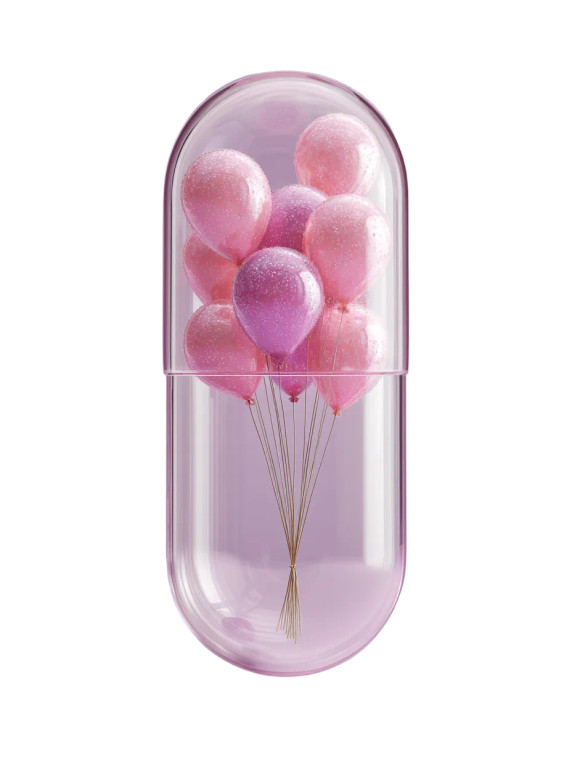 Floating Balloon Capsule Vinyl Car Decal Sticker – Waterproof & UV-Resistant 