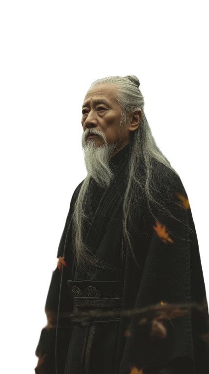 Wise Elder Hanfu Vinyl Car Decal Sticker – Waterproof & UV-Resistant 
