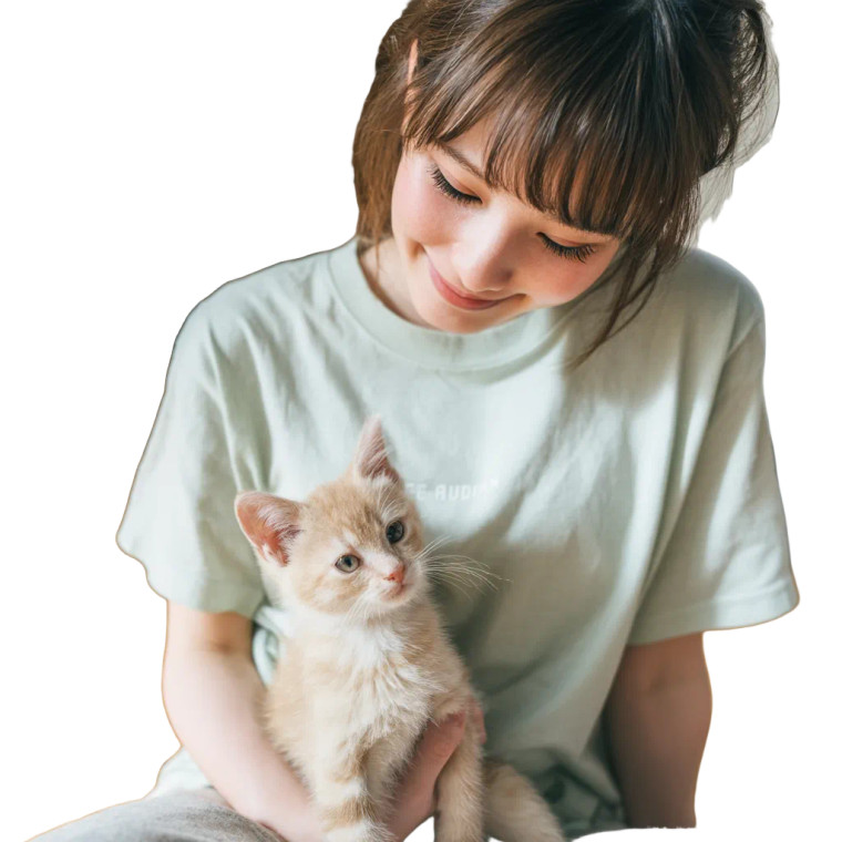 Woman With Kitten V2 Vinyl Car Decal Sticker – Waterproof & UV-Resistant 