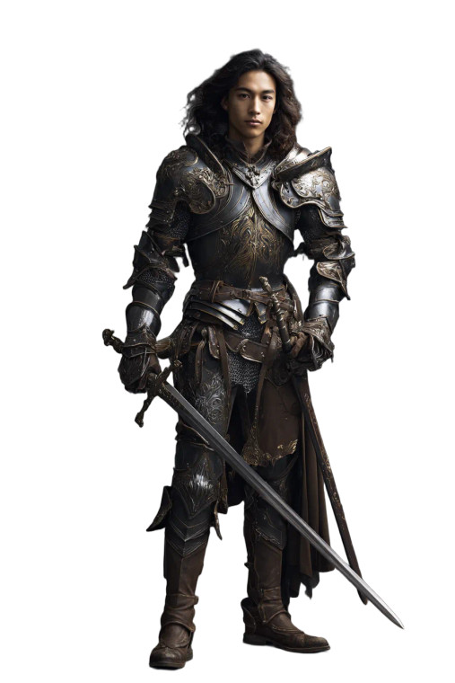 Young Knight Portrait Vinyl Car Decal Sticker – Waterproof & UV-Resistant 