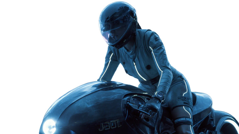 Futuristic Sky Rider Vinyl Car Decal Sticker – Waterproof & UV-Resistant 