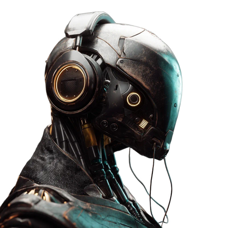 Slick Sci-Fi Robot Vinyl Car Decal Sticker – Waterproof & UV-Resistant 