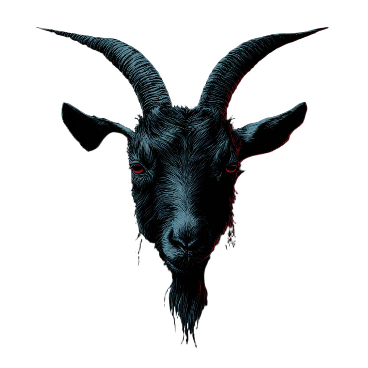 Black Goat Logo Vinyl Car Decal Sticker – Waterproof & UV-Resistant 