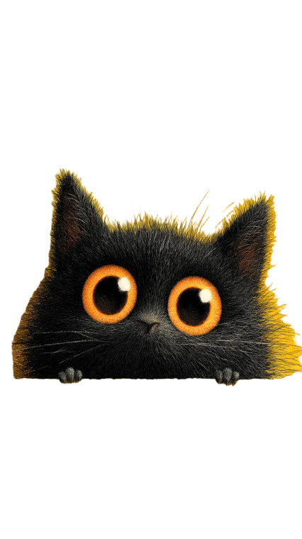 Cute Black Kitten V2 Vinyl Car Decal Sticker – Waterproof & UV-Resistant 