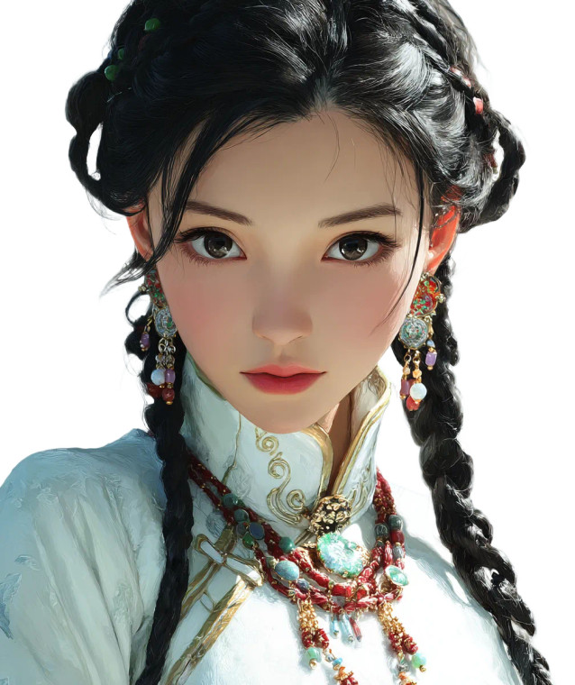 Hanfu Beauty V6 Vinyl Car Decal Sticker – Waterproof & UV-Resistant 