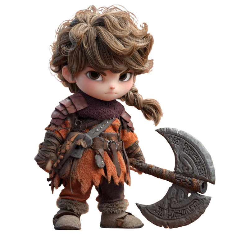 Chibi Warrior Boy V2 Vinyl Car Decal Sticker – Waterproof & UV-Resistant 