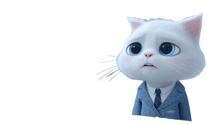 Pixar-Style Kitten Vinyl Car Decal Sticker – Waterproof & UV-Resistant 