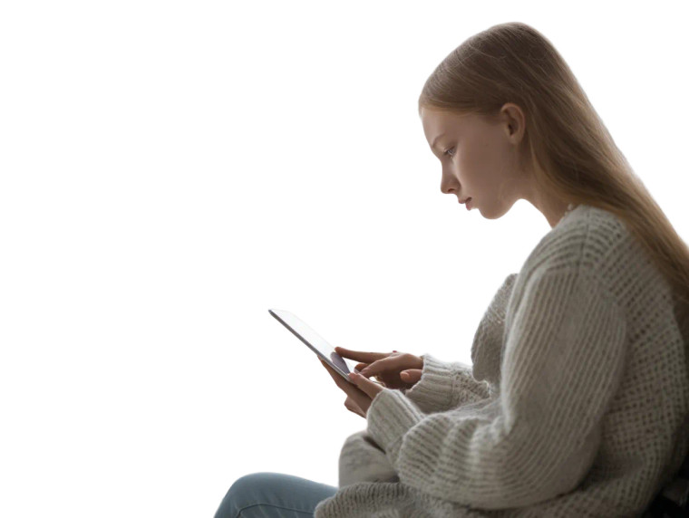 Girl And Ai Robot Vinyl Car Decal Sticker – Waterproof & UV-Resistant 