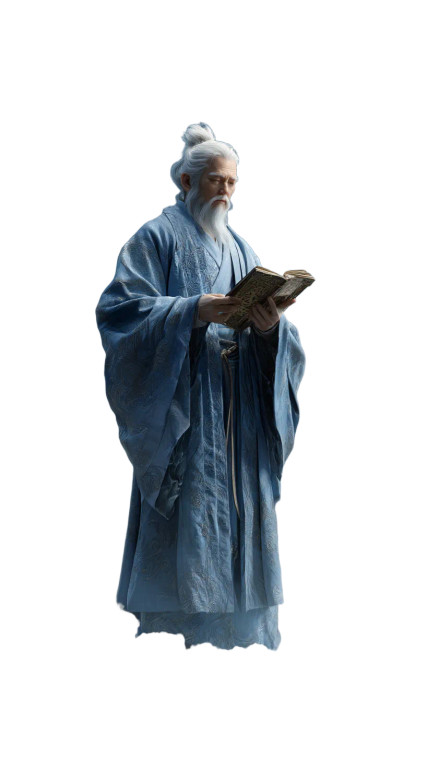 Taoist Deity Portrait Vinyl Car Decal Sticker – Waterproof & UV-Resistant 