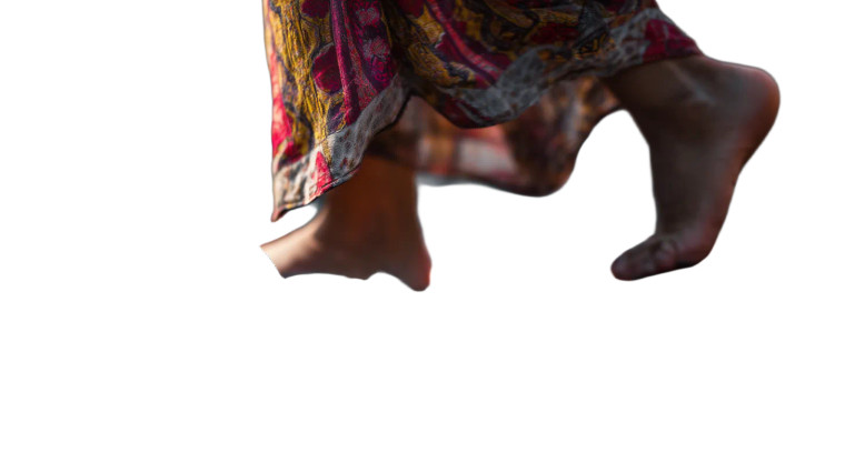 Barefoot Charcoal Walk Vinyl Car Decal Sticker – Waterproof & UV-Resistant 