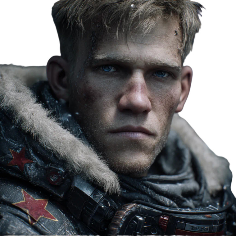 Futuristic Communist Soldier Vinyl Car Decal Sticker – Waterproof & UV-Resistant 