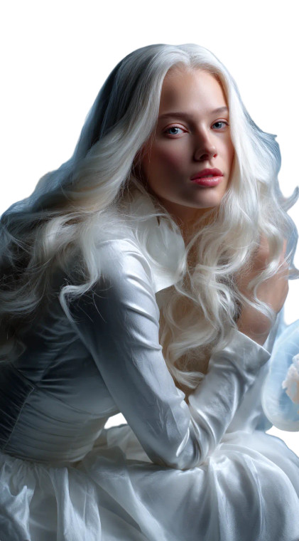 Ethereal White Fairy Vinyl Car Decal Sticker – Waterproof & UV-Resistant 